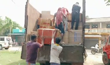 जब्त पटाखा के जाखिरो को बांकुड़ा ले जाया गया।