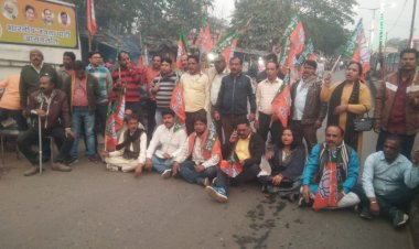 शिल्पांचल में सन्देशखाली की घटना का विरोध भाजपा विधायकों के निलंबन के खिलाफ उबाल