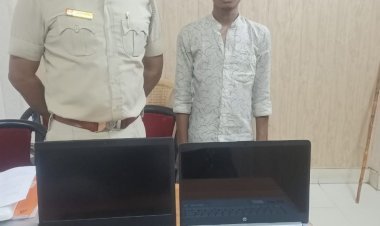 एएसआइ जितेंद्र नाथ योगी ने चोरी हुए लैपटॉप को एक ही दिन बाद बरामद कर एक युवक को दबोचा।