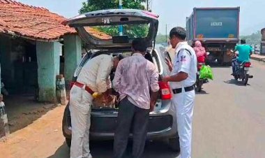 छठ चरण के चुनाव से पहले डिसरगढ़ ब्रिज पर वाहन जांच अभियान