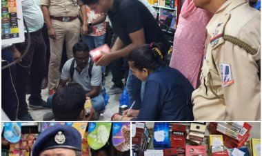 एनफोर्समेंट ब्रांच की रेड, भारी मात्रा में विदेशी सिगरेट और ई-सिगरेट जब्त, दुकानदार से हो रही पूछताछ