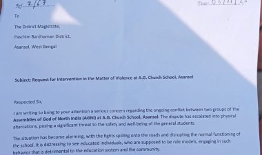 एआईएमआईएम ने एजी चर्च स्कूल चल रहे विवाद को लेकर जिला शासक को ज्ञापन सोपा