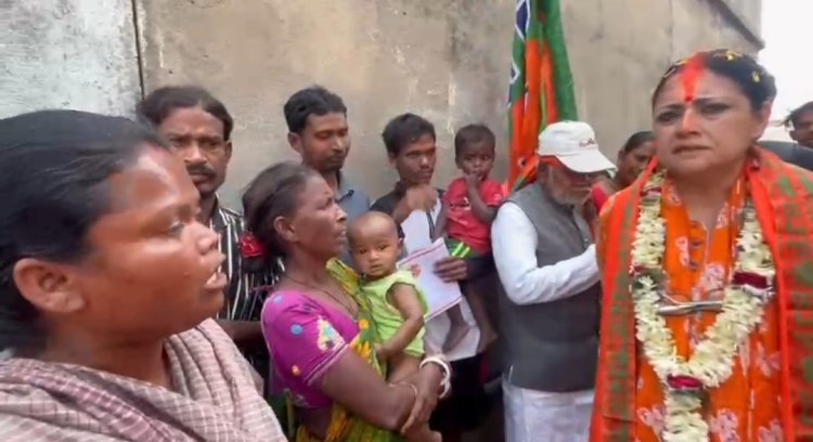 आसनसोल दक्षिण विधानसभा झाटी डांगा आदिवासी पाड़ा में वर्षों से जल संकट भाजपा उम्मीदवार ने तृणमूल सरकार पर साधा निशाना